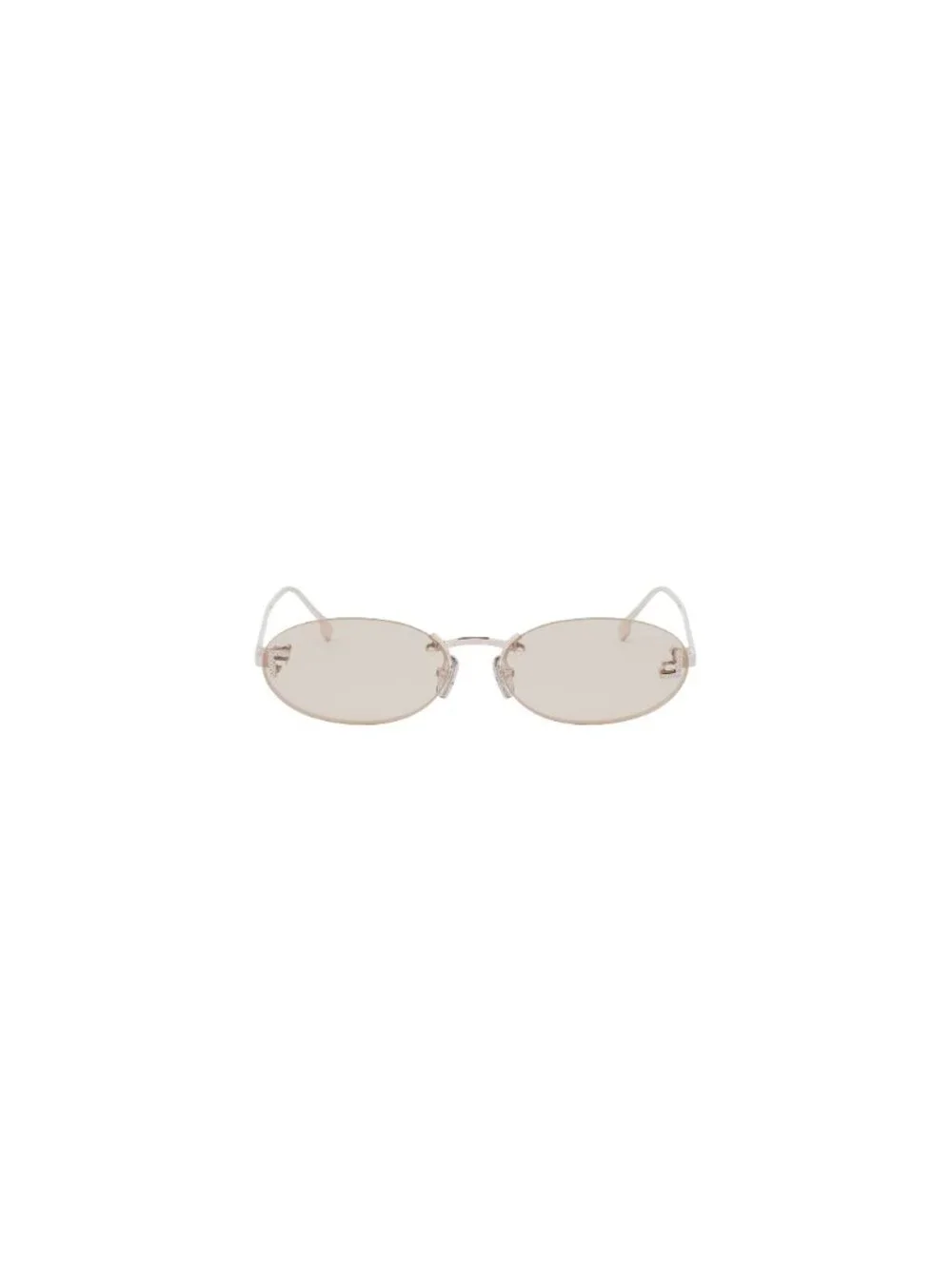 New FENDI Women's Sunglasses Metal Frame FIRST CRYSTAL FE4075US 28Y 54 Rose Oval
